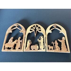 Hand Carved Rosewood Nativity Panel
